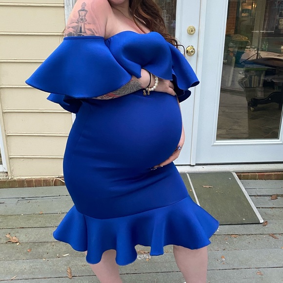 blue baby shower dress plus size Ashley Lauren 11363 Fully Beaded Prom Dress with Open Back – Glass Slipper  Formals main image 1